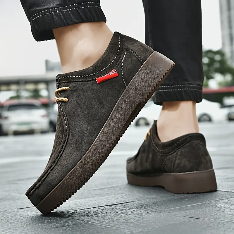 🔥Comfortable Anti-slip Men's Handmade Casual Shoes - Solid Color Handmade Loafers